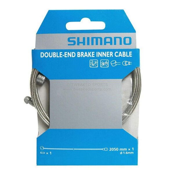 Shimano Stainless Steel Brake Cable 1.6x2050mm MTB Road Compatible Upgrade your bike with Shimano Stainless Steel Universal Brake Cable. Stronger, slicker design for increased braking power and rust resistance. Perfect for MTB and Road bikes.