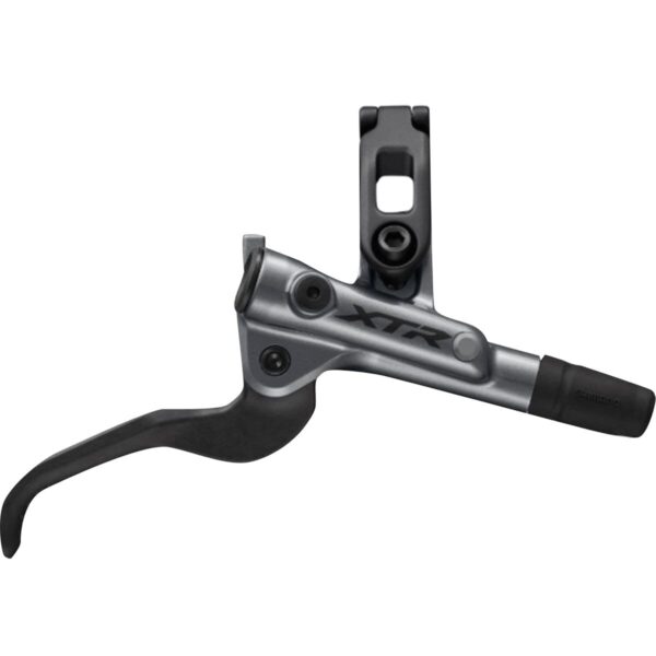 Shimano XTR BL M9100 Brake Lever Stealth Gray LEFTFRONT Hydraulic Disc Experience top-notch XC race performance with Shimano XTR BL-M9100 Brake Lever. Featuring quick rebound action, magnesium master cylinder, and improved ergonomics for better control.