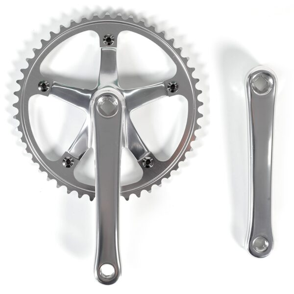 Single Speed Bicycle Crankset for Fixed Gear Bikes and Folding Bikes 49T 170mm BCD144mm SENQI Aluminum Alloy Upgrade your bike with the SENQI Single Speed Bicycle Crankset. Crafted from premium aluminum alloy, this 49T crankset is sturdy and durable. Perfect for Single Speed bikes, Track Road Bike, Fixed-Gear Bicycle, and Folding Bike. Ensure compatibility with your bike's pedal size and chain for optimal performance.