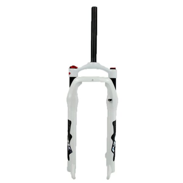 Snow Bike Fat Fork 26Inch Air Spread 135MM 26X4.0 Suspension Fork E Bike Beach White 26 Enhance your biking experience with this Snow Bike Fat Fork designed for 26-inch fat tires. Features air pressure suspension system, manual lockout, and compatibility with disc brakes. Perfect for E-Bikes and beach rides.