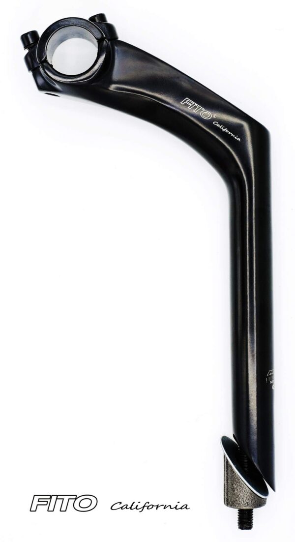 Stem Fito Aluminum Alloy Handle Bar Stem TWIN 2 BOLT Gooseneck 25.4mm Handle bar 22.2mm Frame Beach Cruiser BMX Comfort Bikes Black Upgrade your bike with the Stem - Fito Aluminum Alloy Handle Bar Stem. Easy installation with TWO BOLT DESIGN. Aluminum alloy construction for durability. Fits 25.4mm handlebars and 22.2mm frames. Perfect for Beach Cruiser, BMX, and Comfort Bikes.