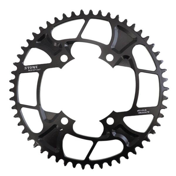 Stone Round Chainring 107BCD Sram Force AXS 12S Crankset 107 Bcd MTB Road Bike Chainwheel 60T DJC Components Upgrade your bike with the Stone Round Chainring 107BCD for Sram Force AXS 12S Crankset. Made of high-strength Aluminum 7075-T651, CNC processed with precision for the best stiffness and endurance. Available in various tooth sizes for optimal chainline. Compatible with 9-11 speed Sram chains and 9-10-11-12 speed Shimano chains, providing top-notch performance.