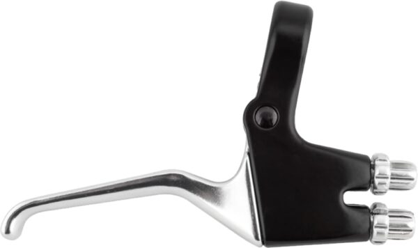 Sunlite Alloy Double MTN Lever BlackSilver Forged Alloy Construction 3 Finger Upgrade your bike with the Sunlite Alloy Double MTN Lever. Made of forged alloy, this brake lever allows you to pull two brake cables with one lever. It features a sleek black and silver design, perfect for any mountain bike enthusiast.