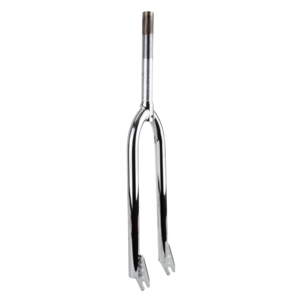 Sunlite Cruiser Fork 26 Hi Tensile Steel Construction 200mm Size Caliper Brake Mount Upgrade your cruiser bike with the Sunlite Threaded 26' Cruiser Fork. Made of hi-tensile steel, it features a caliper brake mount, 1' steerer, 35mm rake, and 395mm axle-to-crown length. Ensure a smooth ride with this durable and reliable fork.