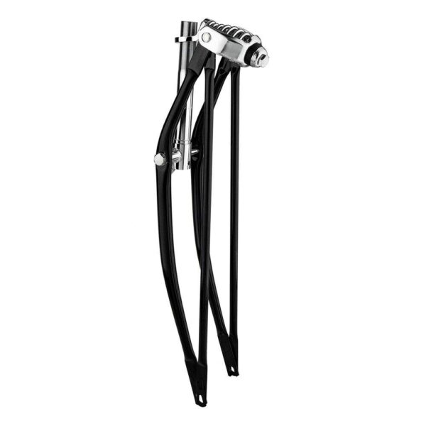 Sunlite Spring Replica Fork 26 Hi Tensile Steel 1 Steerer Upgrade your ride with the Sunlite Spring Replica Fork. Made of durable hi-tensile steel, this fork features a 3/8' axle and a threaded 1' steerer. With a size of 26' and dimensions of 180mm steerer / 70mm thread length, it's a perfect fit for your biking adventures.