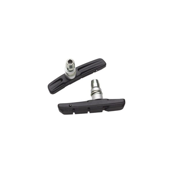 TEKTRO Brake Pad Cartridge High Rubber Compound Black 72mm Taiwan Upgrade your V brakes with TEKTRO's High-Performance Brake Pad Cartridge. Features a durable rubber compound for all-weather performance, angle adjustable washers, and replaceable pads. Made in Taiwan.