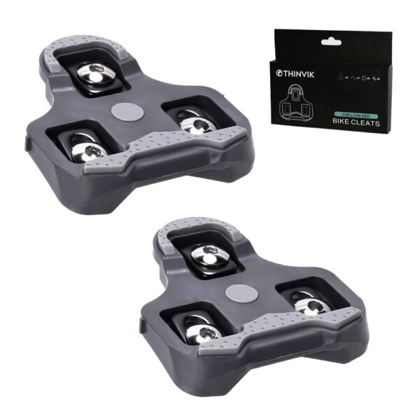 Thinvik Bike Cleats for Look Keo Grip Anti slip Rubber Design IndoorOutdoor Cycling 0 and 3 Float Degree Enhance your cycling experience with Thinvik Bike Cleats for Look Keo Grip. Compatible with Look KEO pedals, these cleats feature an anti-slip rubber design for stability. Easy to install, suitable for both men and women, and perfect for outdoor road cycling.