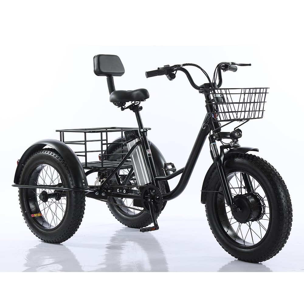 Three Wheel Electric Bikes, Electric Trike for Adults, Tricycle E-Bike ...