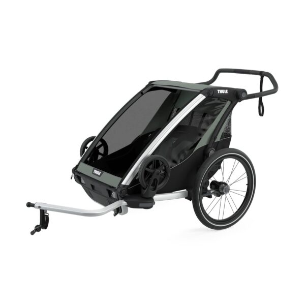 Thule Chariot Lite Multisport Trailer Stroller Compact Fold Lightweight Design Experience family adventures with the versatile Thule Chariot Lite. Use as a stroller, bike trailer, jogger, or ski pulk. Features adjustable suspension, comfortable seat, and ventilation for all-season comfort.