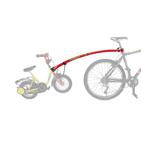 Trail Gator Red Trailer Tow Bar Convert Childs Bike Safely Enhance your child's biking experience with the Trail-Gator Red Trailer Tow Bar. Easily convert any child's bike into a towable trailer. Stabilize the handlebars, attach or detach without tools, suitable for children up to 70.5 pounds. Fits 12- to 20-inch tire size children's bikes. Accessories available!