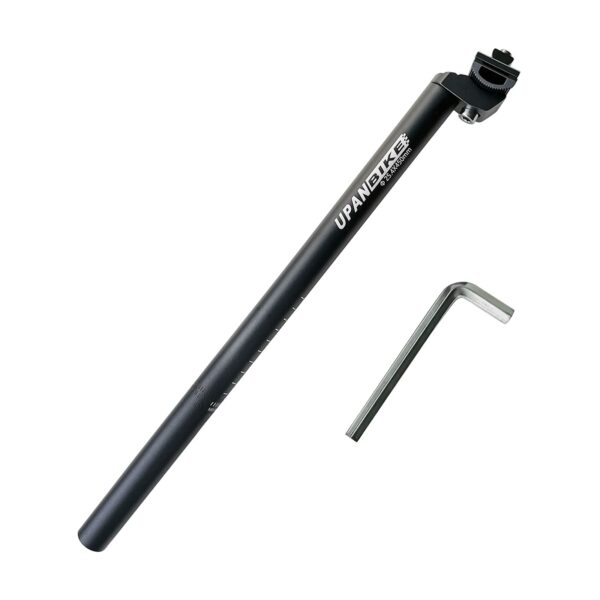 UPANBIKE Bike Seatpost 450mm Extra Long Bicycle Seatpost Saddle Tube φ 25.4 27.2 28.6 30.4 30.9 31.6mm Black Upgrade your biking experience with the UPANBIKE Bike Seatpost. Made of durable 6061 T6 Aluminum alloy, this extra-long seatpost (17.7') is designed for various bike types. The adjustable clamp ensures the perfect saddle tilt angle, enhancing comfort and performance on your rides.