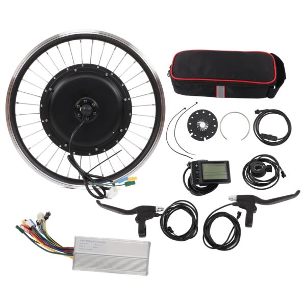 VBESTLIFE Electric Bicycle Conversion Motor Kit 20 48V 1500W Aluminum Wheel Ring LCD Display Multifunction Service Guarantee Upgrade your bike with the VBESTLIFE Electric Bicycle Conversion Motor Kit. Includes 48V 1500W front drive motor wheel, quality controller, LCD meter, and more. High-quality materials and multifunction LCD display for easy monitoring. Enjoy a smooth ride with this efficient conversion kit.