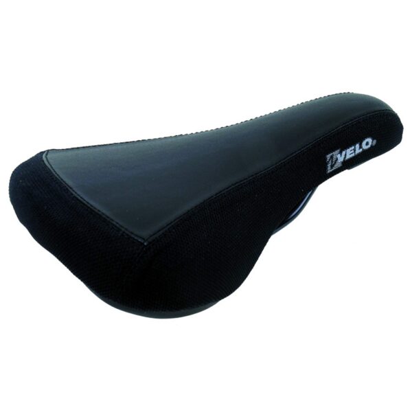 VELO BMX Gel Bicycle Saddle Black 247x137mm Dual Material Cover Upgrade your BMX riding experience with the VELO BMX Gel Bicycle Saddle. High-grade black gel with rear and side protection for durability. Ideal for freestyle or dirt riding. Size: 247x137mm. Weight: 335g.