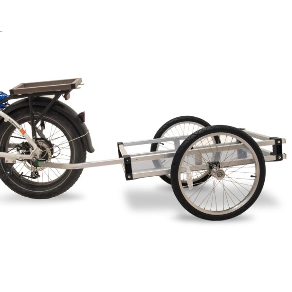 WIKE Heavy Duty Aluminum Flatbed Bike Trailer Cargo dims 56cmWx77cmL Payload 125lbs Hitch Towbar 2 20 Wheels Transport various items with ease using the WIKE Heavy Duty Flatbed Bike Trailer. Industry-leading capacity, simple setup, and enhanced safety features ensure a stress-free ride.