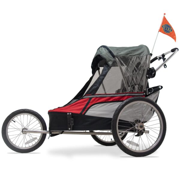 WIKE Premium Double Childrens Bicycle Trailer Stroller Jogger Kits 2 Children 52in tall100lbs Experience premium quality and family fitness with the WIKE Premium Double Children's Bicycle Trailer. Crafted with precision and durability for a smooth ride, this trailer includes safety features like rain and bug screens, stroller and jogger kits, and 360° impact protection. Stay active and secure with your little ones in tow.