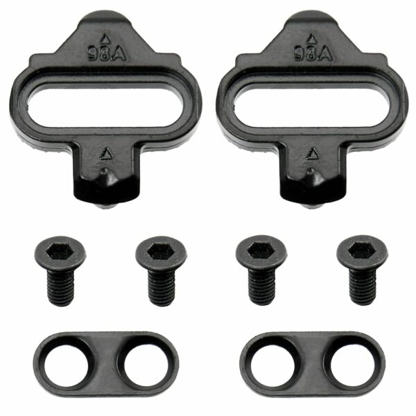 Wellgo Shimano SPD Cleat Set for Clipless Pedals Size Upgrade your cycling experience with the Wellgo Shimano SPD Cleat Set. Designed to fit most shoes, these cleats are compatible with Shimano SPD pedals and feature a convenient single-release mechanism. Hardware included.