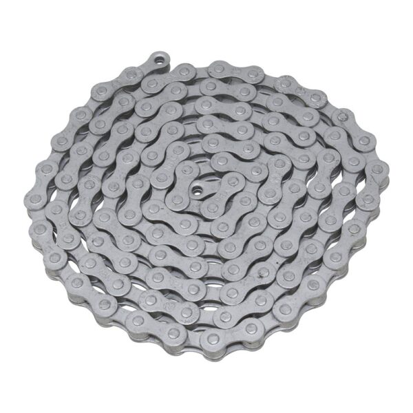 YBN S410 1 Speed 112L Bicycle Anti Rust Proof Chain 12 x 18 Inch Silver Fenix Cycles Upgrade your 1-speed bike with the Fenix Cycles YBN S410 Bicycle Anti-Rust Proof Chain. This rust-resistant chain features 112 links in a sleek silver color, ensuring durability and reliability for your rides.