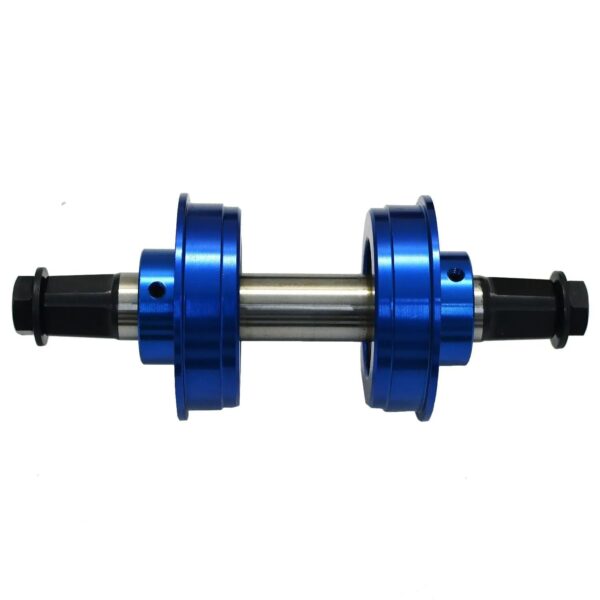 YST BMX American Sealed Bearing 127mm Bike Bottom Bracket Blue YT2891 VBESTLIFE Enhance your biking experience with the YST BMX American Sealed Bearing 127mm Bike Bottom Bracket from VBESTLIFE. Featuring light alloy cups with sealed bearings and a bolt type cotterless axle, this bottom bracket is designed for single chainwheels. With an Alex diameter of 17mm and a weight of 439g, this bracket ensures durability and smooth performance. Available in a sleek blue color, this product is made in Taiwan.