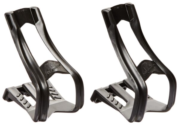 Zefal MTB Bicycle Toe Clips with Straps Black LargeX Large China Enhance your cycling experience with Zefal MTB Bicycle Toe Clips. These durable resin clips come with Christophe woven straps for a secure fit. Available in Large/X-Large size. Imported from China.