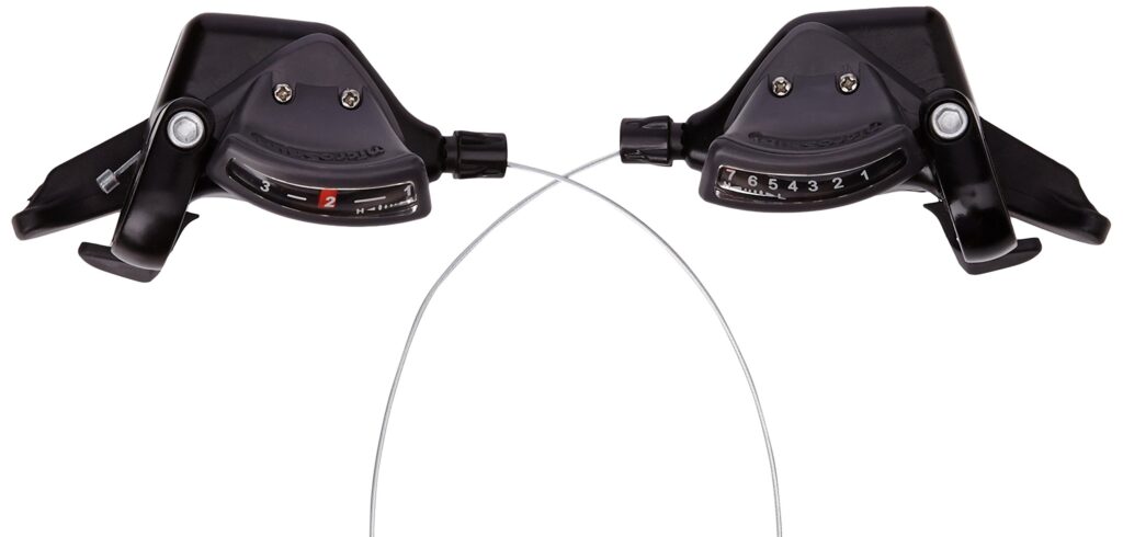 microSHIFT TS71 7-Speed Thumb Tap Shifter Set Triple Optical Gear ...